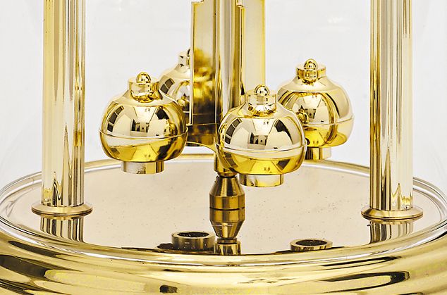 ガラスドームがお洒落です！AMS報時振り子置き時計 1204