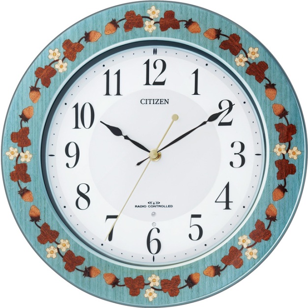 象嵌細工で高級感があふれる電波掛け時計 プリュマージュ 8MY468-005