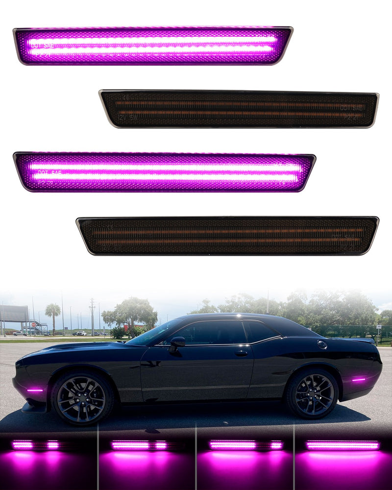 CHALLENGER 15-23 FRONT/REAR DYNAMIC SMOKED LED SIDE MARKERS