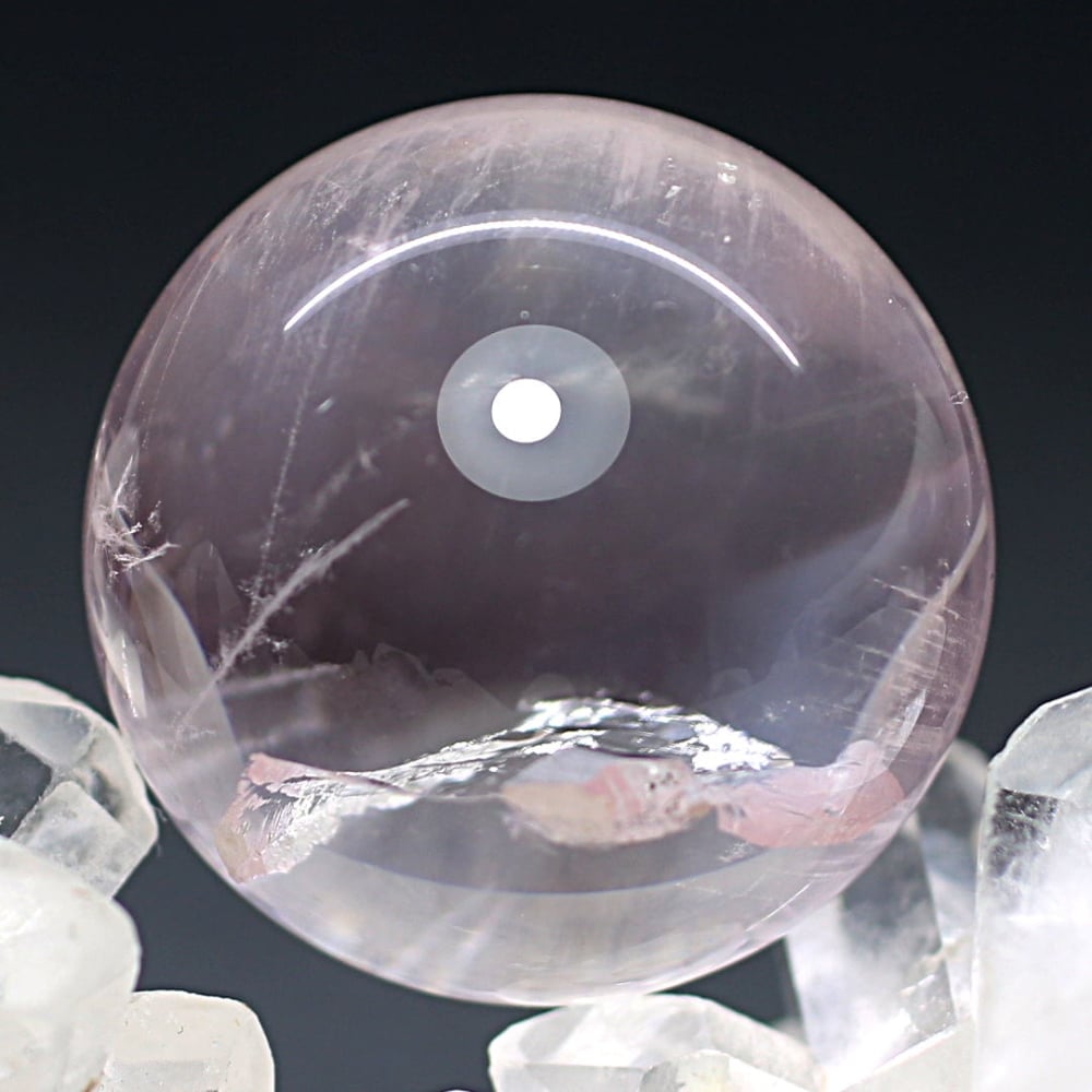 高品質]ピンクエンジェルラダークォーツ丸玉/スフィア（直径25.8mm