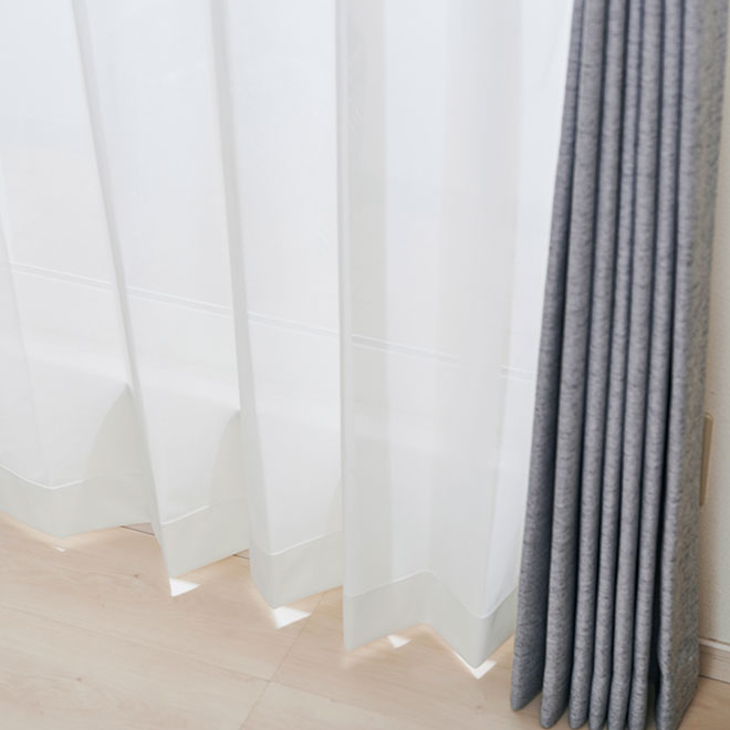 しっかりとした生地で91％のUVカット率を持つ遮像・遮熱レースカーテン