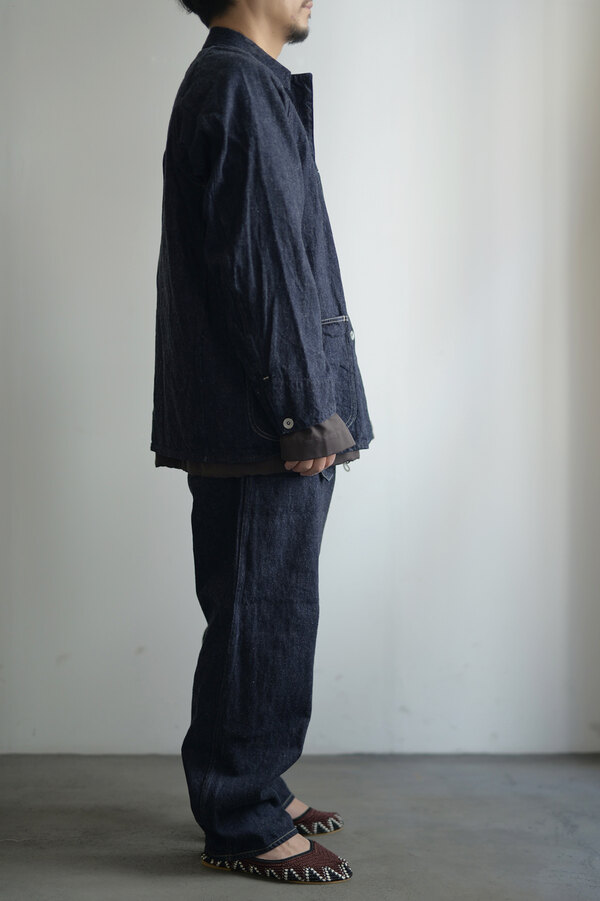 COMOLI コモリ / デニムベルテッドパンツ_NAVY (sold) | INSIDE MY