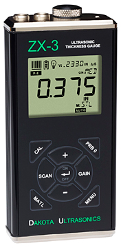 Dakota Ultrasonics ZX-3 Thickness Gauge | Ultrasonic Thickness