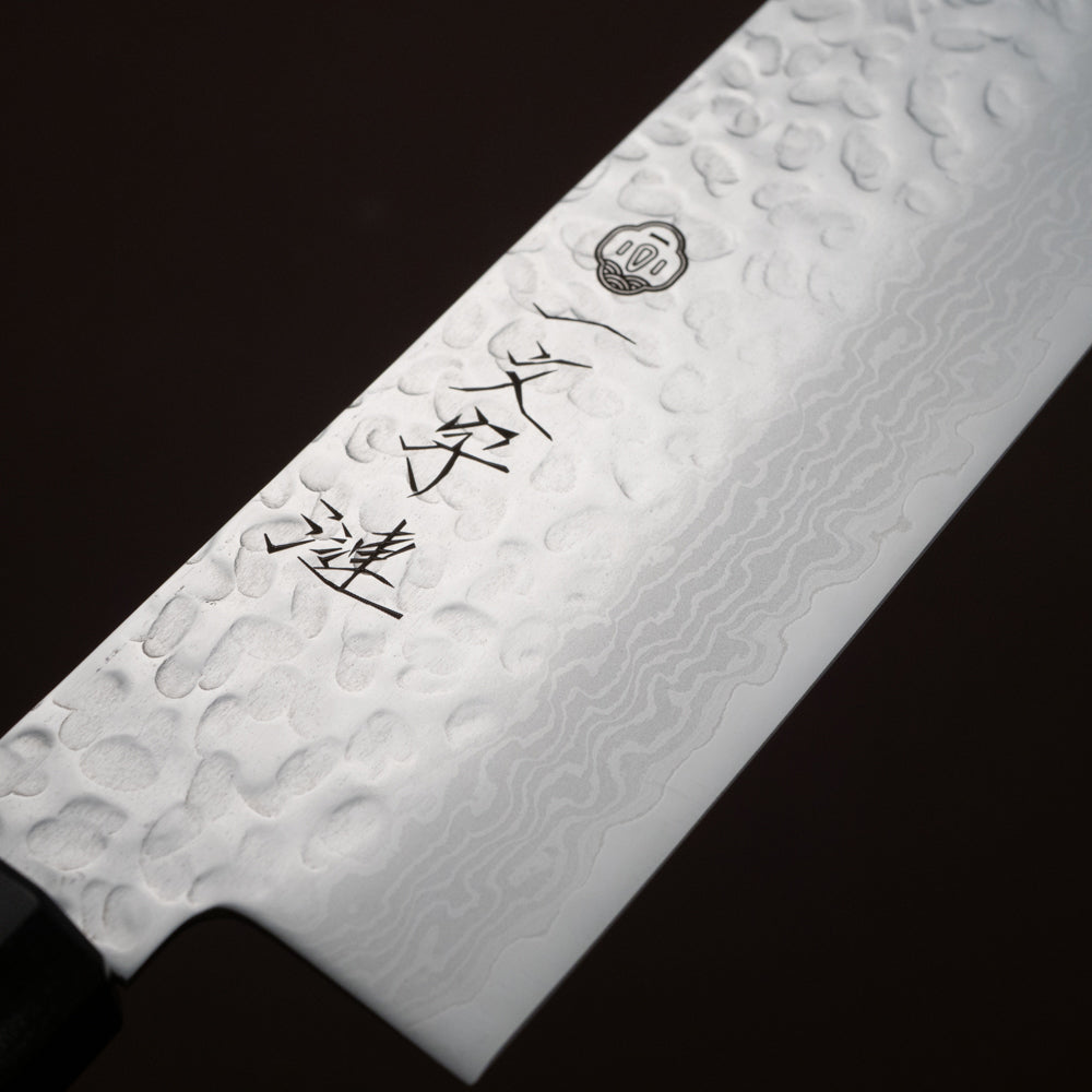 一文字 漣 VG10 槌目積層 菜切 ウォールナット柄 – 堺一文字光秀
