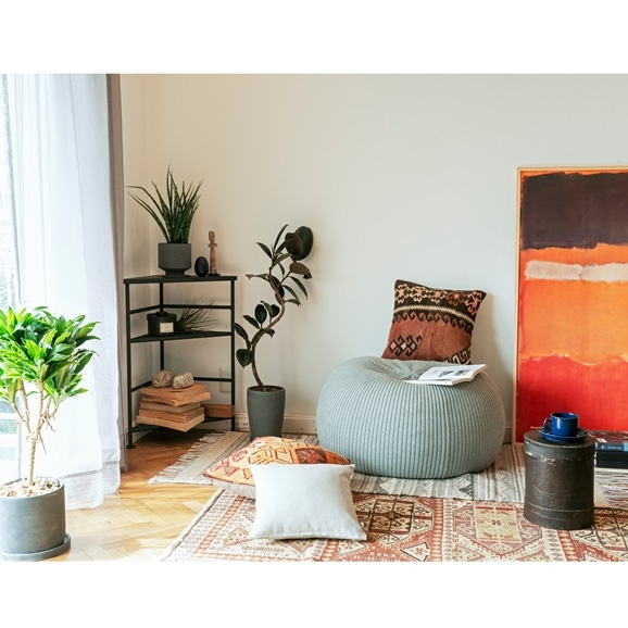 PUUF Cover White×Black MIX｜1人掛け｜IDEE SHOP Online