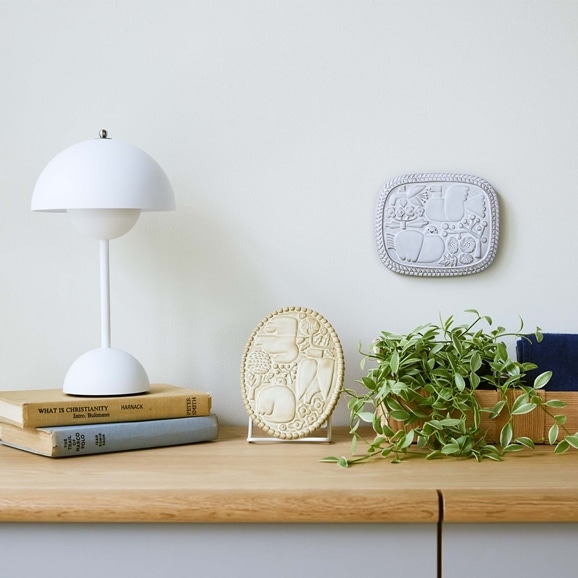 ☆BIRDS' WORDS セラミック レリーフ プレート square ホワイト｜これ