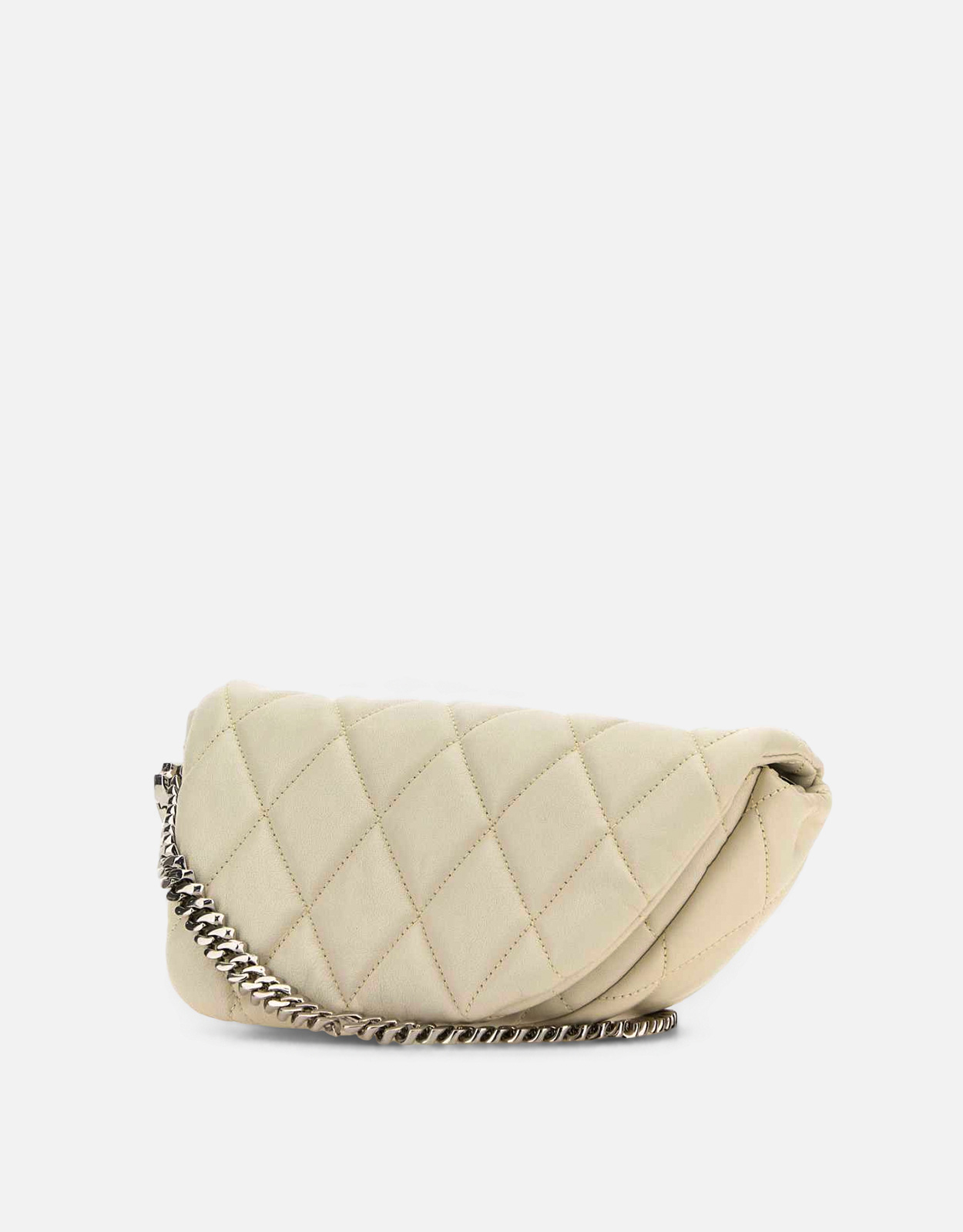 Burberry ホワイトラムレザーシールドロックショルダーバッグ