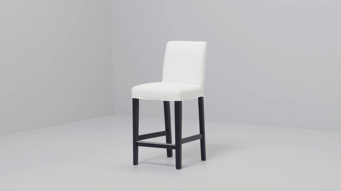 BERGMUND ベリムンド カウンターチェア 背もたれフレーム付, ブラック