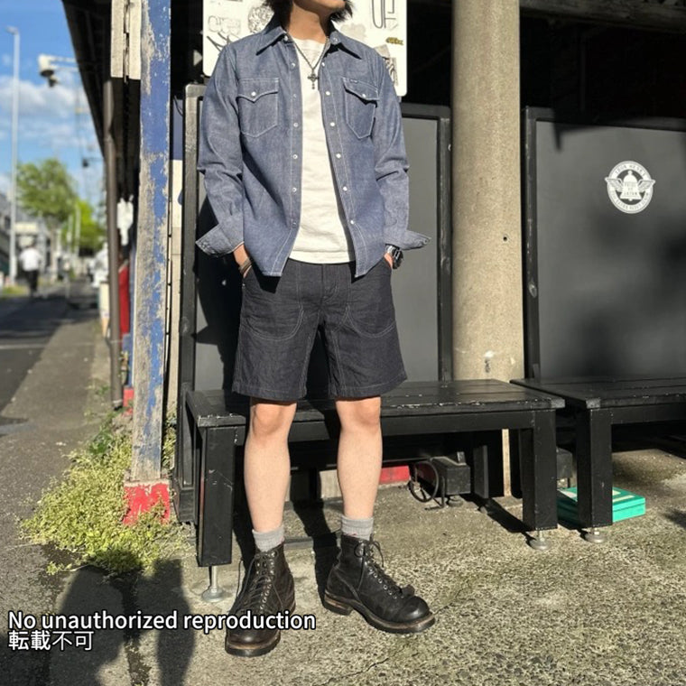ダブルフロントデニムショーツ／インディゴ – IRON HEART