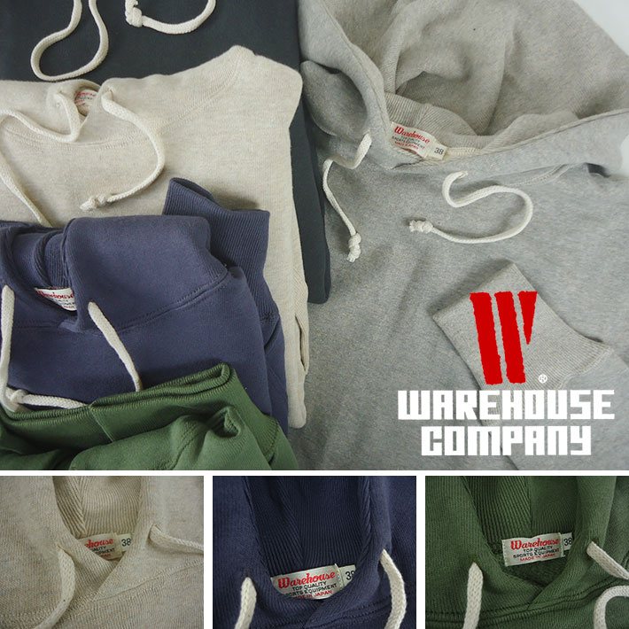 WAREHOUSE ウエアハウス Lot.450 セットインフード 二本針 スウェッ