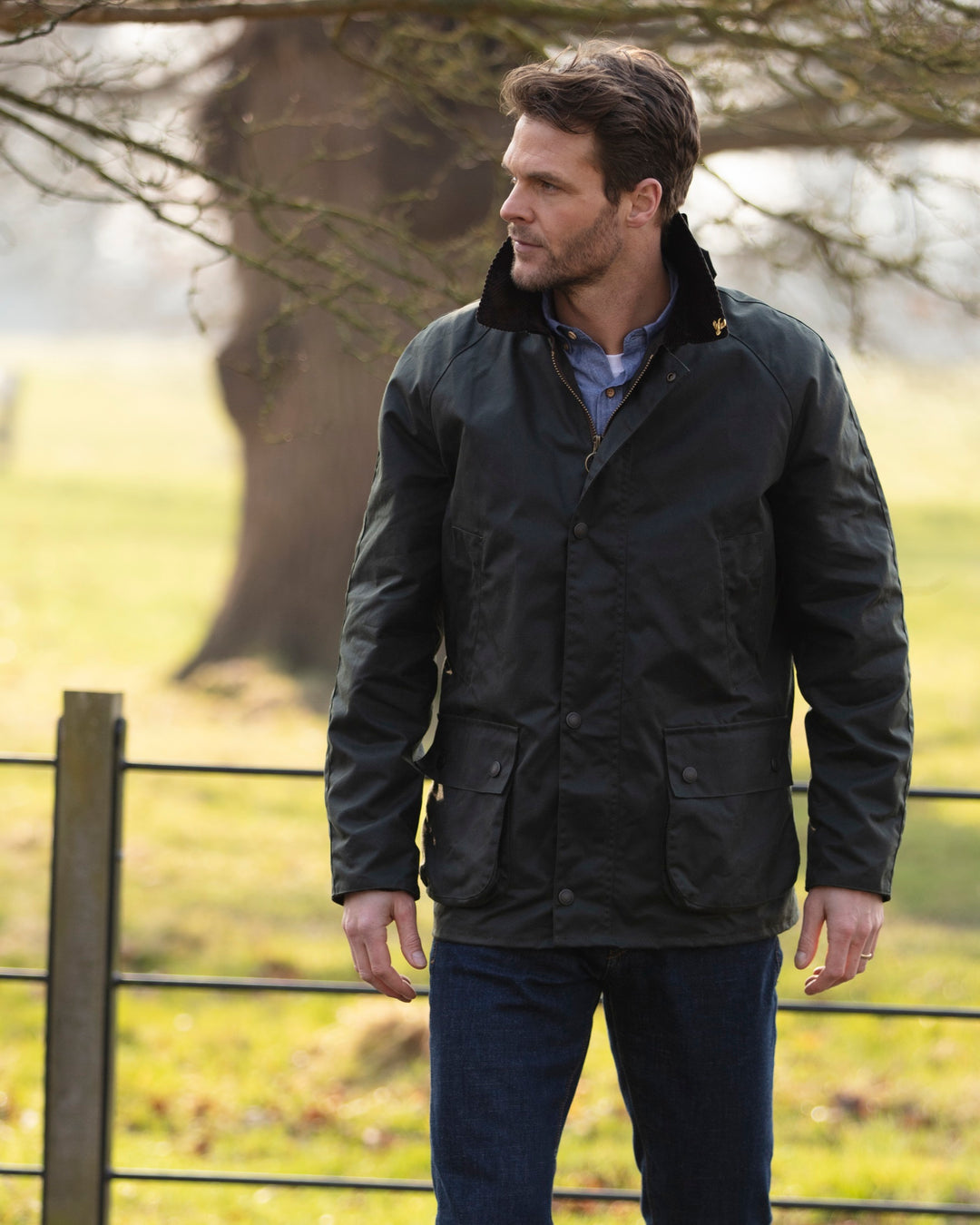 Landowner Jacket Sage | Mens Wax Jackets | John Partridge & Co