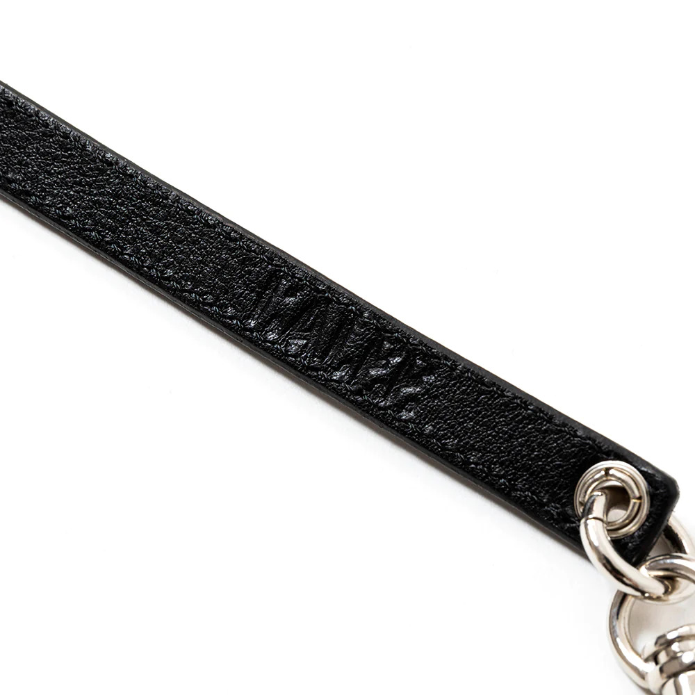 CALEE/STUDS LEATHER WALLET CORD（BLACK）［スタッズレザーウォレット