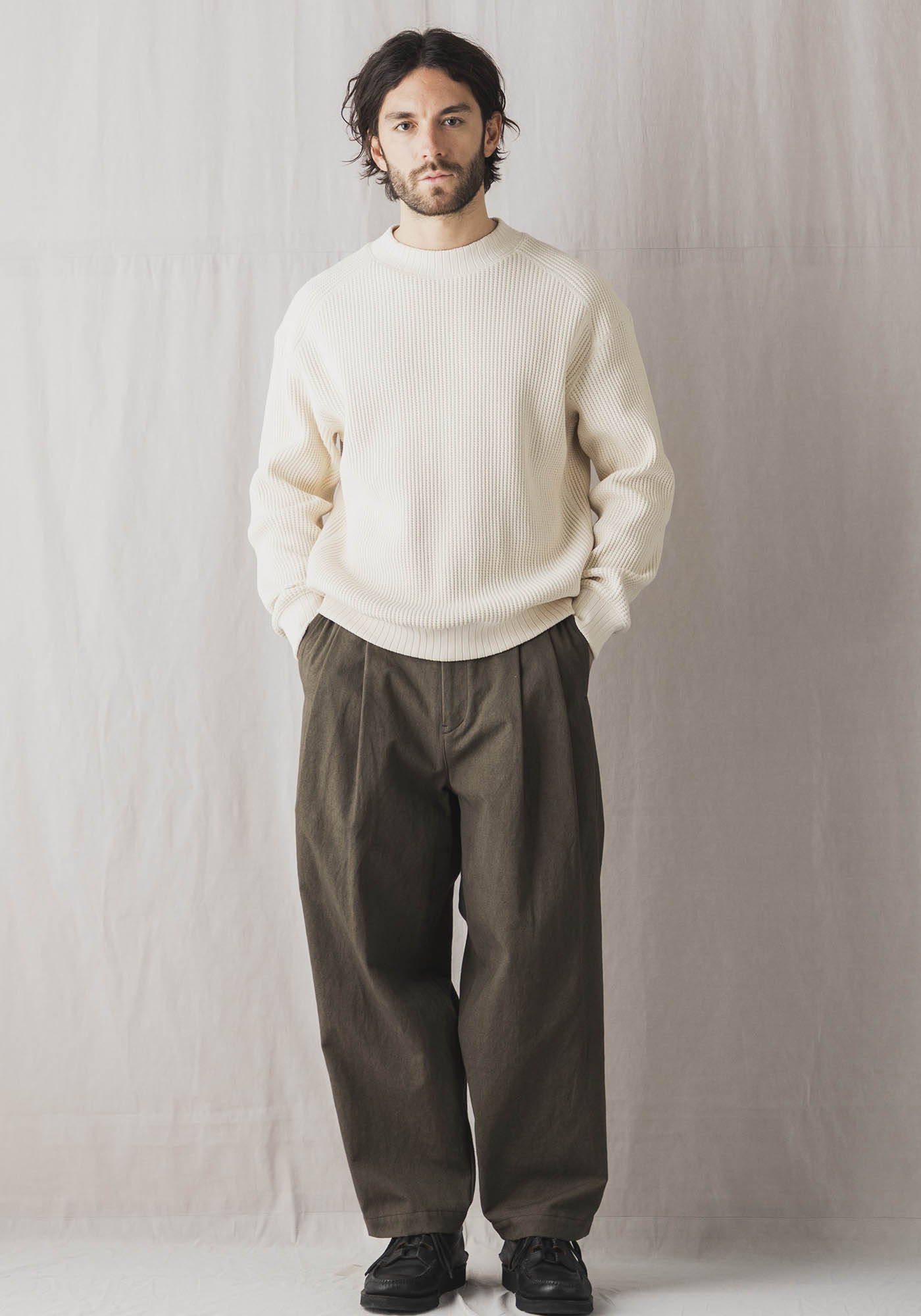 Waffle Midneck(S 104:Ecru): ALL | Jackman Official Site For Overseas