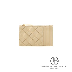 イントレチャート ファスナー付き カードケース ポリッジ ベージュ