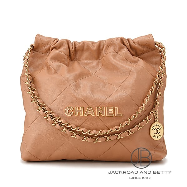 CHANEL 22 スモール ハンドバッグ キャメル ブラウン[AS3260 B18305