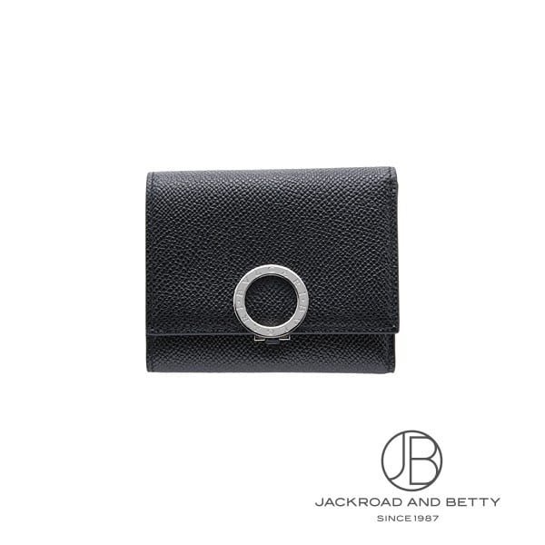 ブルガリ クリップ 三つ折り財布 ブラック 黒[289369] Bvlgari Clip