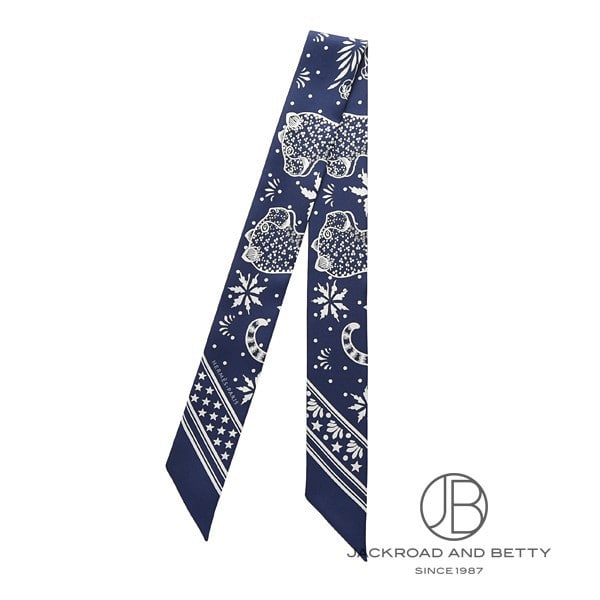 ツイリー レオパード・バンダナ ネイビー 紺[] Twilly Les Leopards