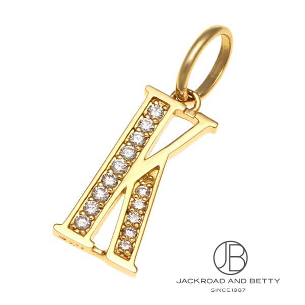 K18 イニシャル ダイヤモンド ペンダントトップ K[] K18 Initial
