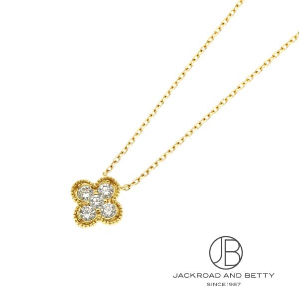 フラワーモチーフ ダイヤモンド ネックレス[LJN10067Y-YG] Flower