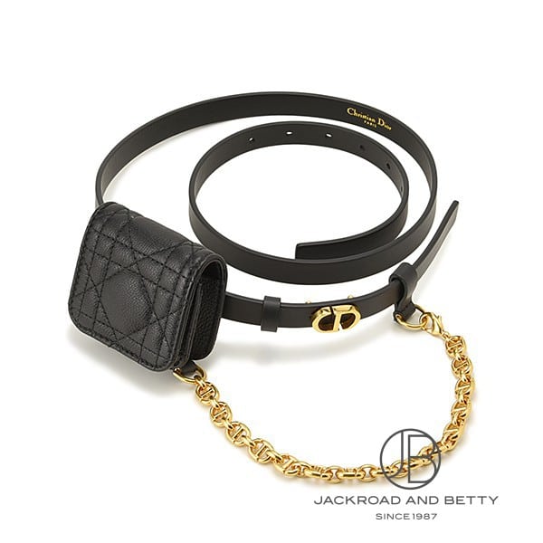 ディオール カロ ベルト ブラック 黒[B0306UBDH_M900] Dior Caro Belt