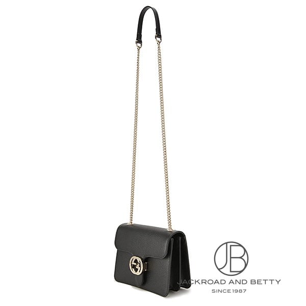 インターロッキング ショルダー バッグ ブラック 黒[510304 CAO0G 1000