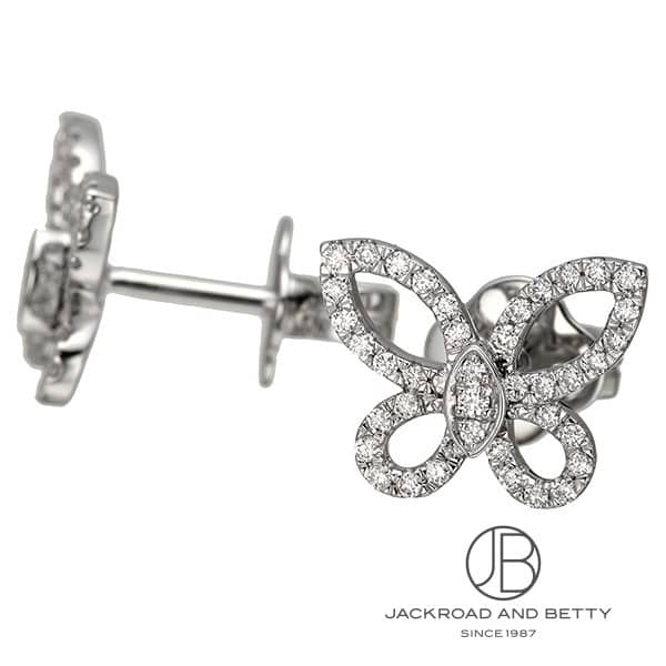 ミニ バタフライ シルエット ダイヤモンド ピアス[RGE1810] Mini