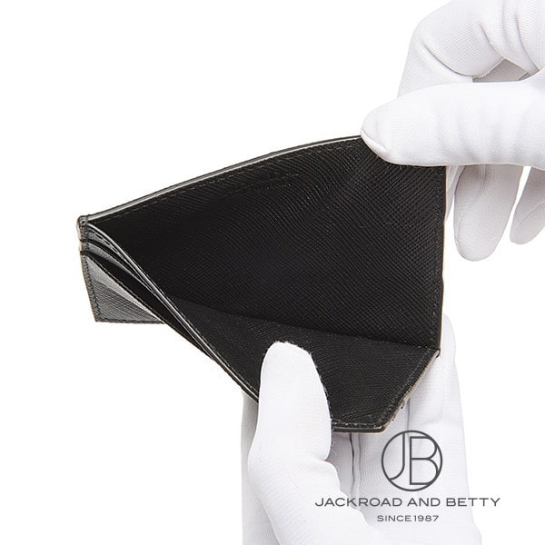 サフィアーノレザー カードケース ネロ ブラック 黒[2MC047 QHH F0002