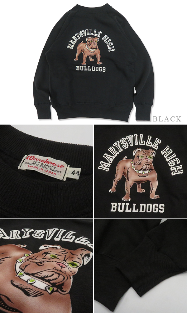 WAREHOUSE ウエアハウス 裏毛|丸胴|ラグランスリーブ|スウェット