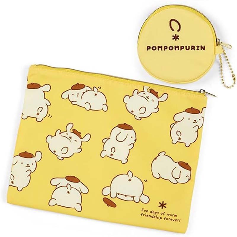 Pompompurin Oshiri Puri Puri Purin 2-pc Zipper Pouch Set – JapanLA