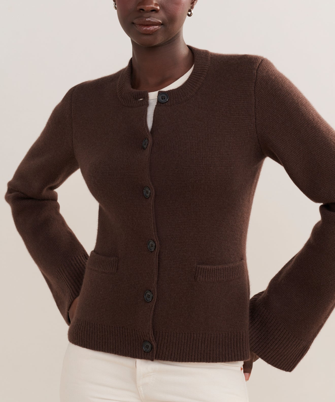 Women's Cooper Cardigan Chocolate | Jenni Kayne