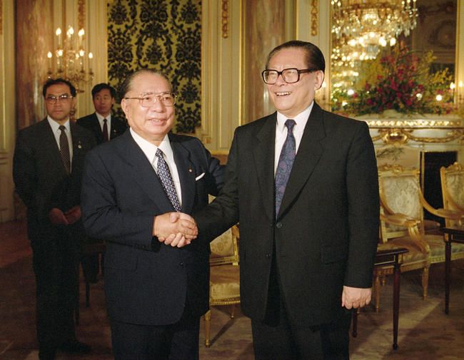 江沢民中国共産党総書記来日 池田大作創価…：江沢民・元中国国家主席