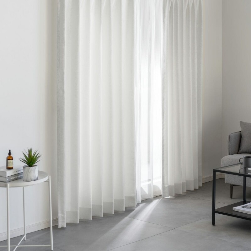 ブロンテ カーテン JE-86009 ホワイト ｜ジャストカーテン