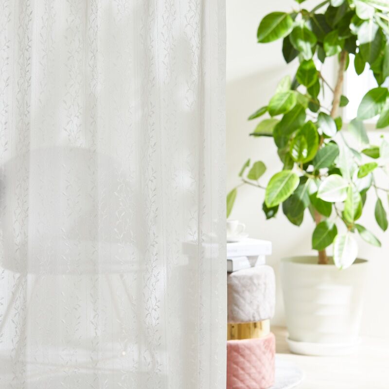 ミラー・遮熱・UVカット】プリシラ レースカーテン JD-68014