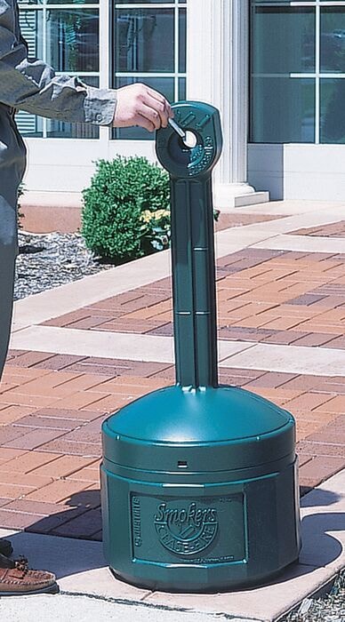 Forest Green Plastic Outdoor Ashtray 4 Gallon | 26800G | Justrite