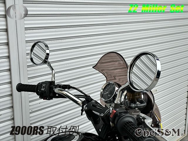 ZII Z2 タイプ 丸型 丸形ミラー 正ネジ10mm ステーセット - Online