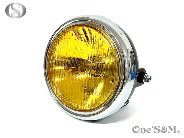 シビエCIBIEタイプ180パイヘッドライトイエローレンズメッキケ−ス