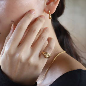 ハートシグネットリング GD (3~7号)