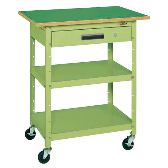 PHR-075A サカエ 引出し付一人用作業台 移動式 幅750 サカエリューム天