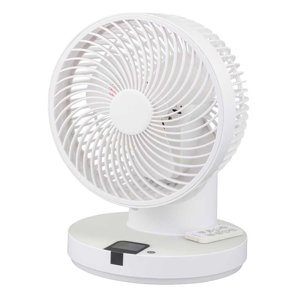 360°首振サーキュレーター 静音 リモコン付き ホワイト [品番]00-6466