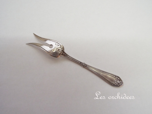 フランスアンティーク 純銀 オードブル サービング4本セット オルキデ