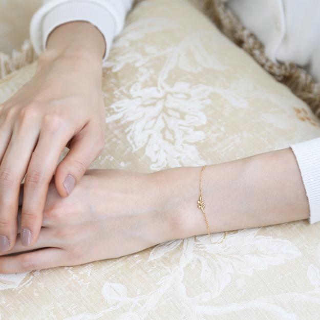 K18/Pt「リーフ」ブレスレット｜【オレフィーチェ】Orefice