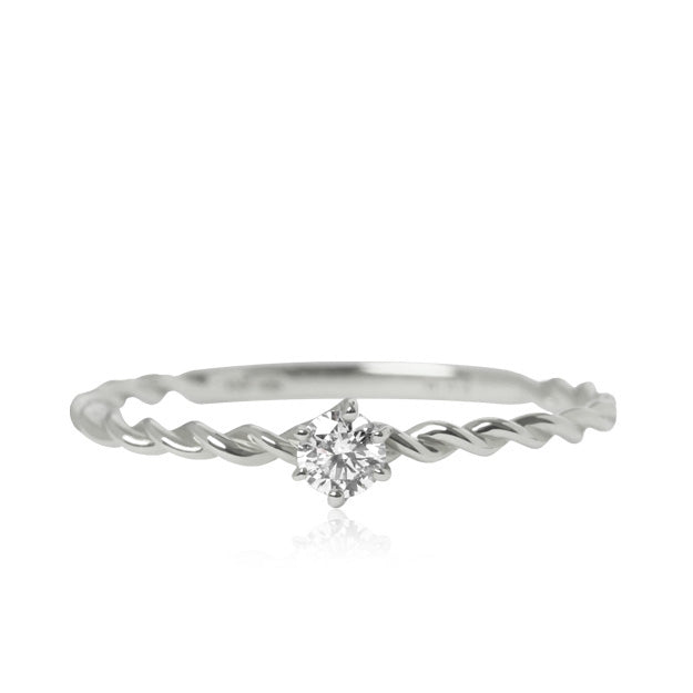 K18/Pt「0.08ctアネリ」リング｜【オレフィーチェ】Orefice