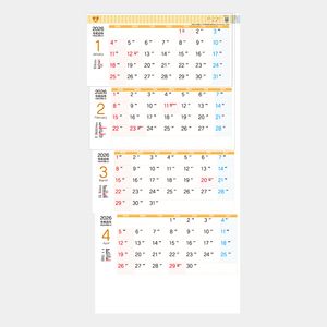 TD-798 リラックス・カラー4ヶ月(日付マーカー付)-上から順タイプ-2026