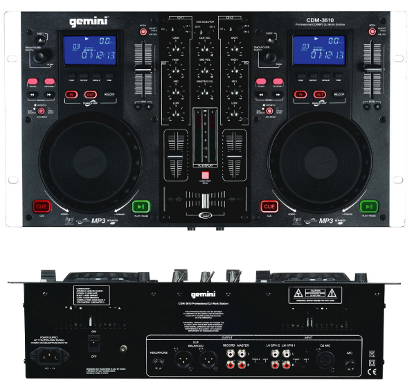 DJ機材 gemini CDM-3610 cdj GEMINI/CDJ/CDM-3610※SCRATCH LIFE