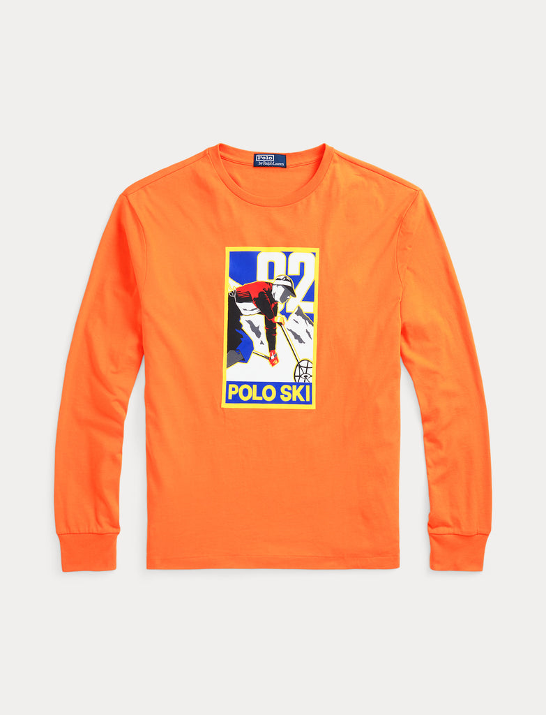 Polo Ralph Lauren Ski 92 Long Sleeve T-Shirt, Orange – OZNICO