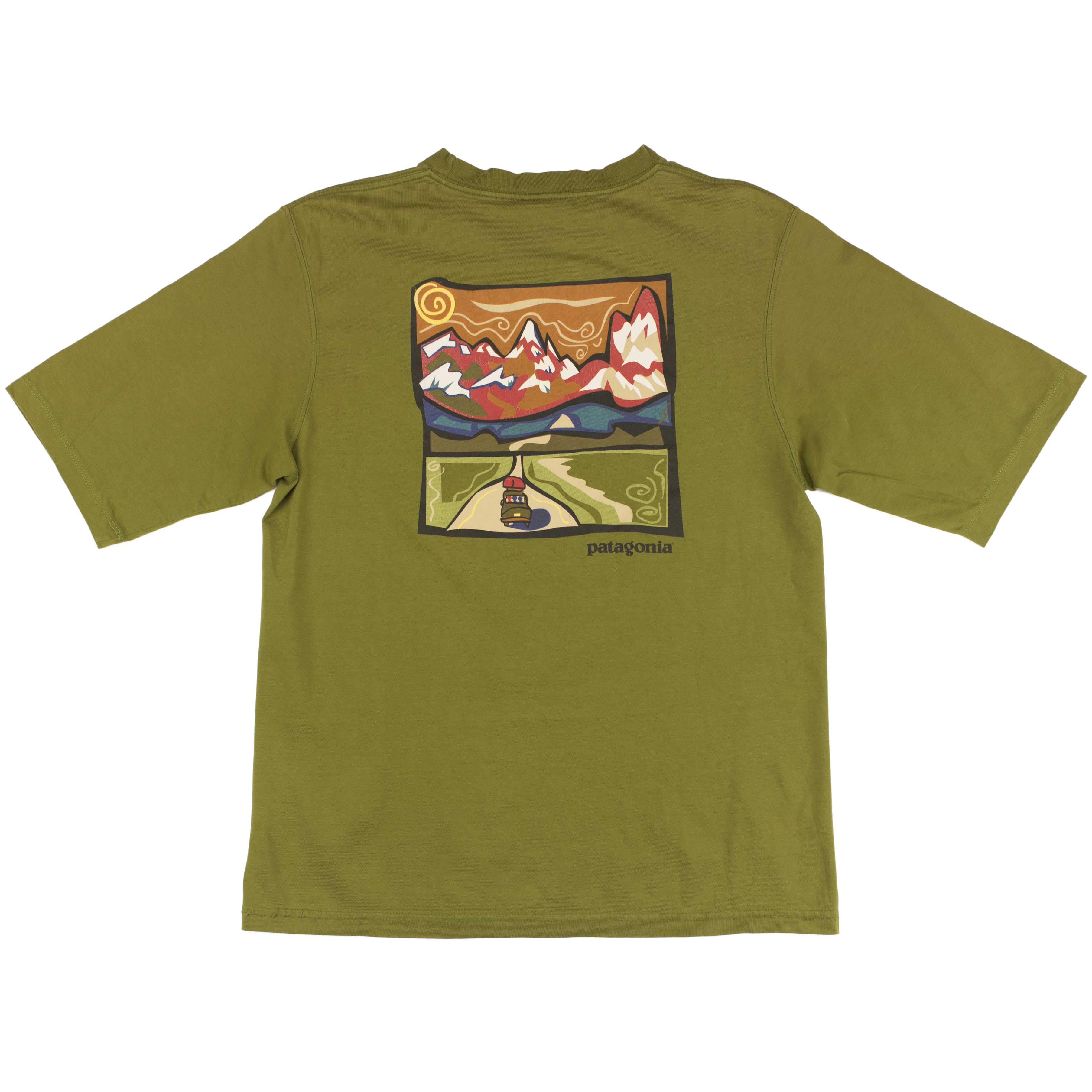 Patagonia khaki green tshirt Mexico beneficial T's size small – L N F