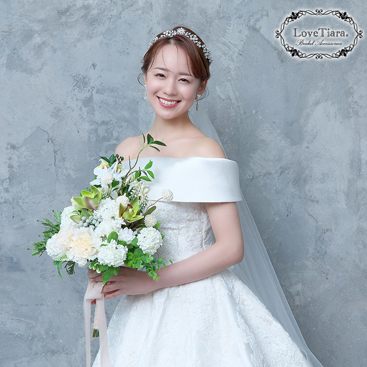 ブルームクラウンティアラ＆イヤリング／ピアスセット 通信販売