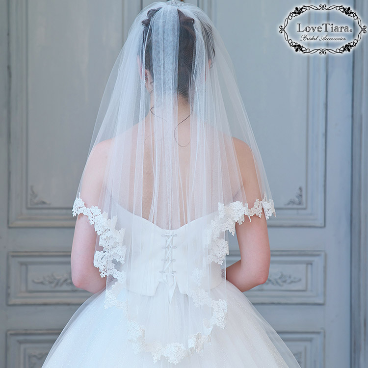 ショートベール【エレガントローズ】 通信販売ブライダルウェディング