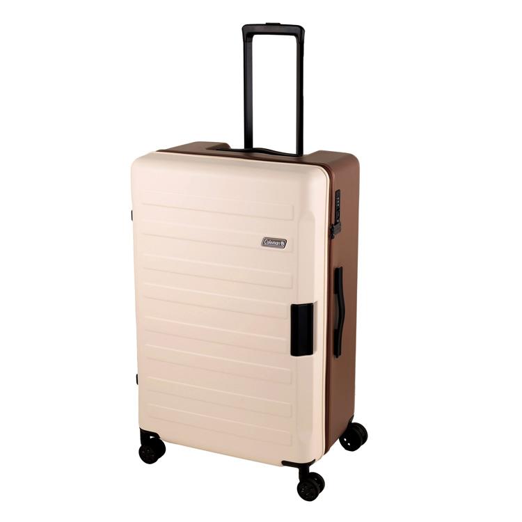 大型スーツケース 容量95L 高さ69cm ファスナーキャリーケース モカ
