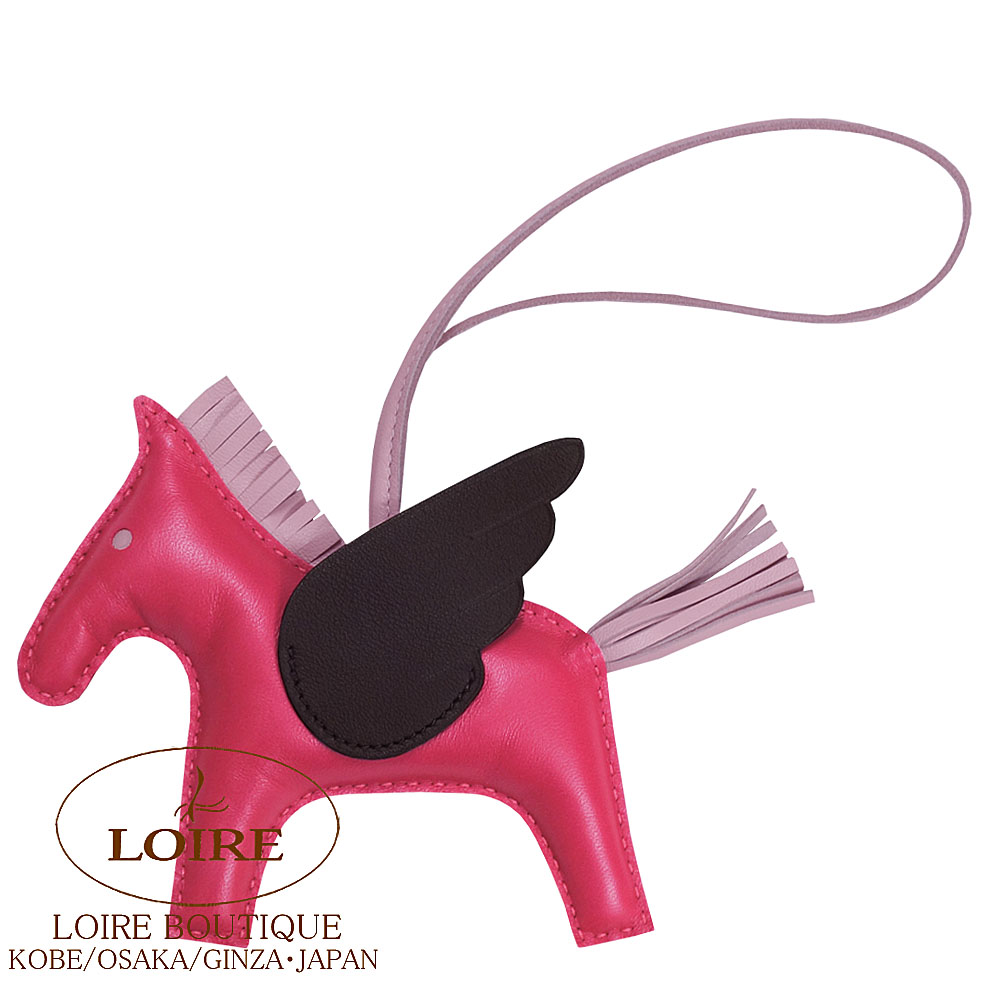 エルメス　ペガサス　MM フランボワーズ✕ローズサクラ エルメス<br>ロデオ ペガサス MM チャーム<br>フランボワーズ×ローズ